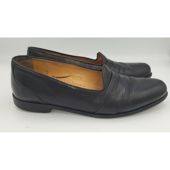 ZELLI Savannah‎ Black Leather Penny Loafer 8 1/2 M Hand Crafted In Italy main image 14